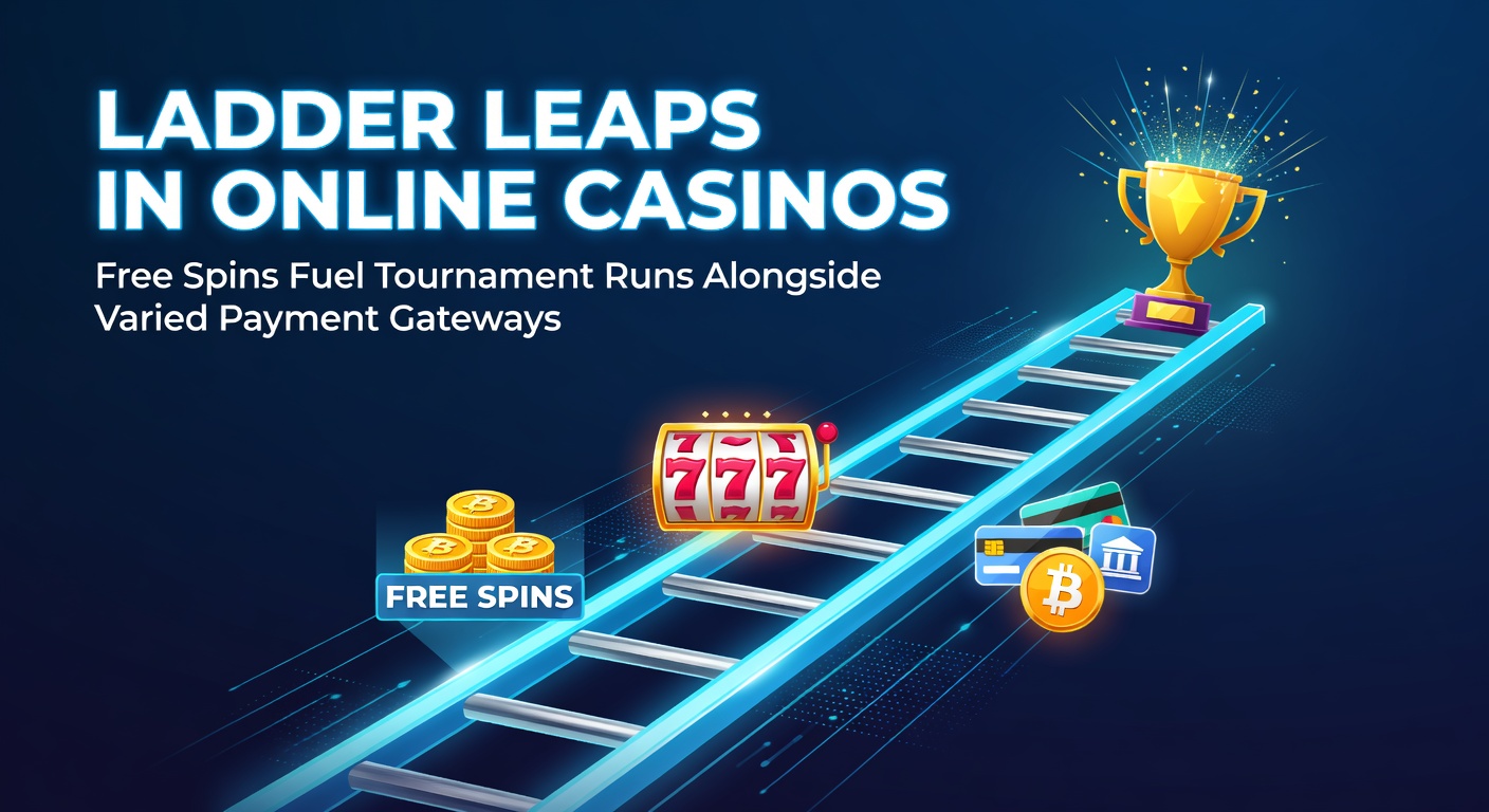 Grafik eines dynamischen Leiter-Turniers in einem Online-Casino mit steigenden Preisen und Free-Spins-Symbolen
