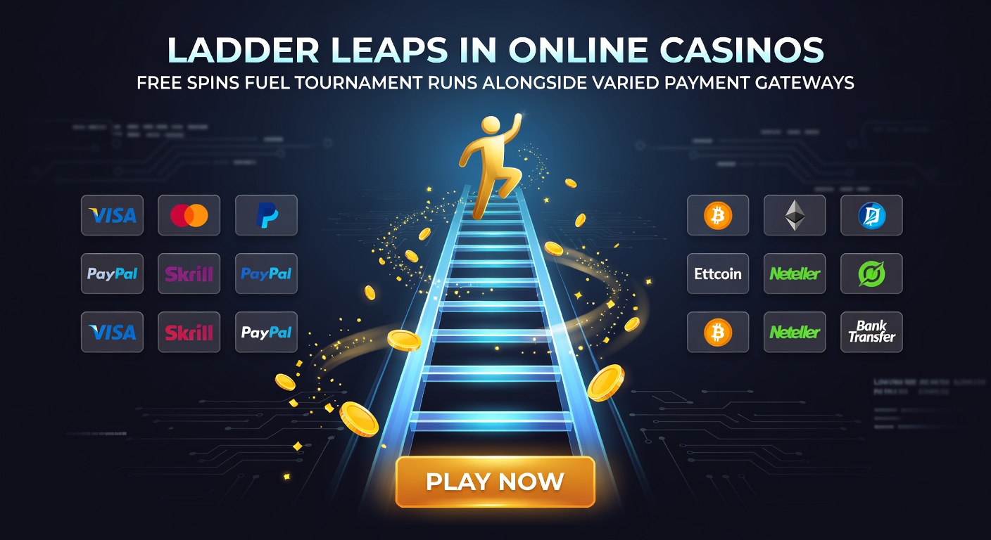 Screenshot eines Free-Spins-Turniers mit Leiter-Progress und vielfältigen Zahlungsikonen auf einem Mobilgerät