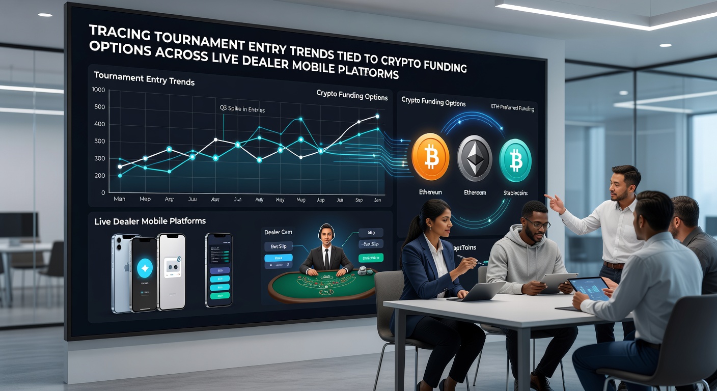 Diagramme zu Krypto-Trends und Turnierstatistiken auf Live-Dealer-Mobilgeräten