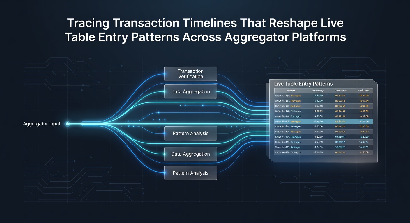 Transaktionszeitleisten und ihre Auswirkungen auf Live-Tisch-Eintritte bei Aggregator-Plattformen